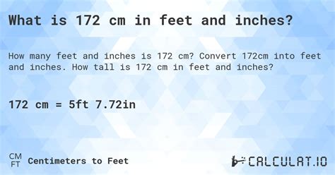 172cm in inches and feet|More.